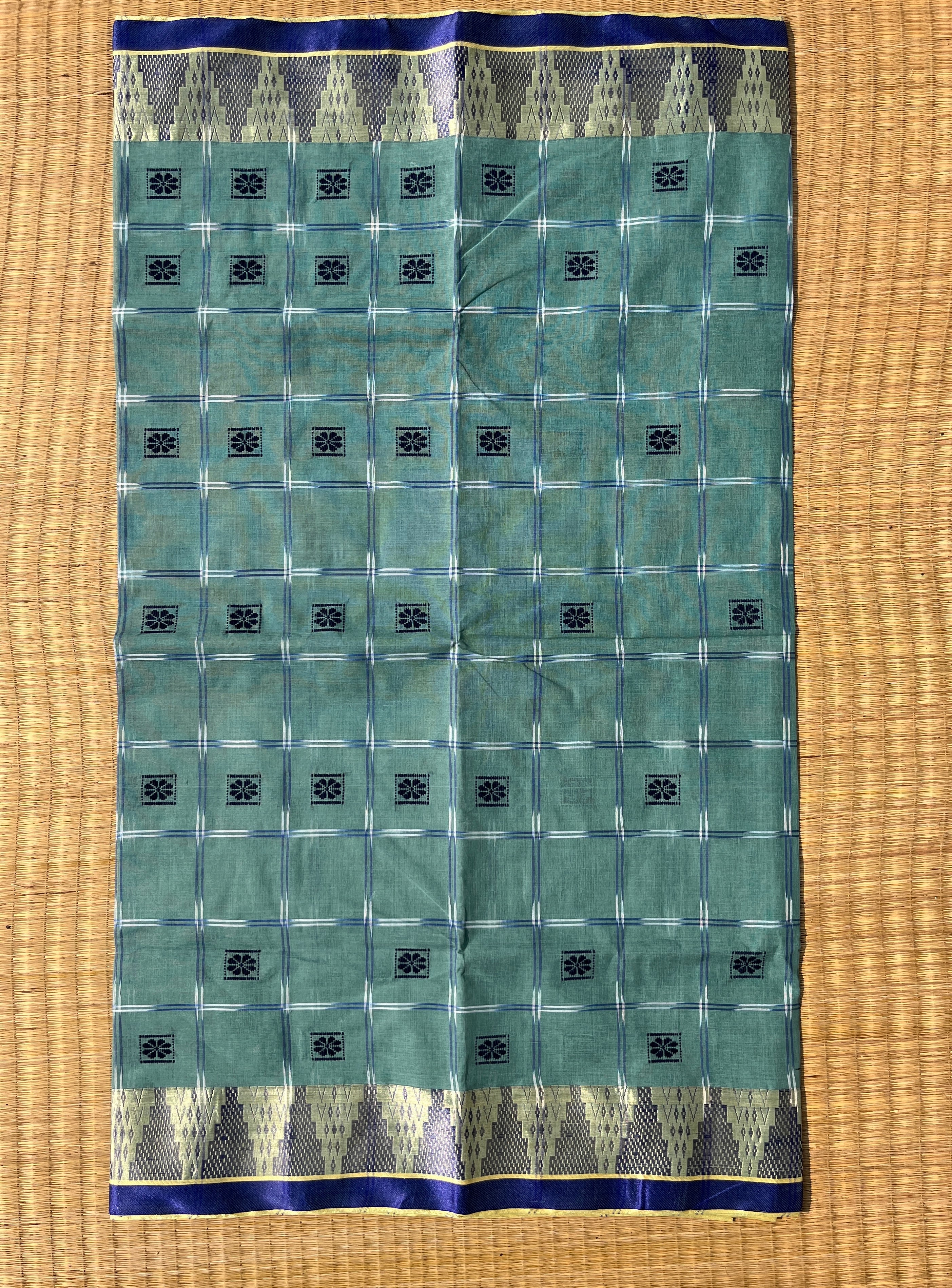 Bengal Handloom Cotton Saree – Green